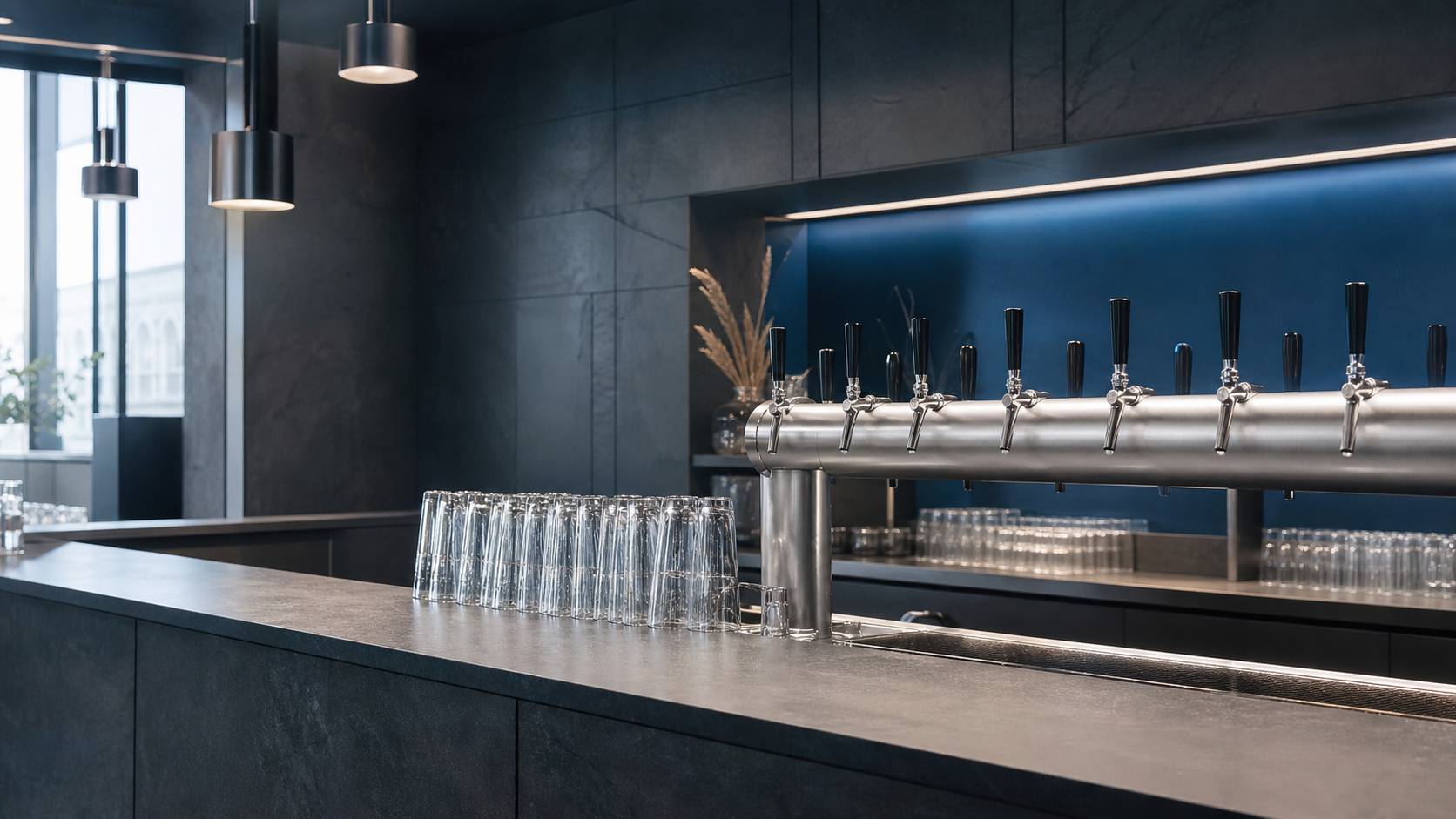 Bar a biere artisanale tireuses pression convivial